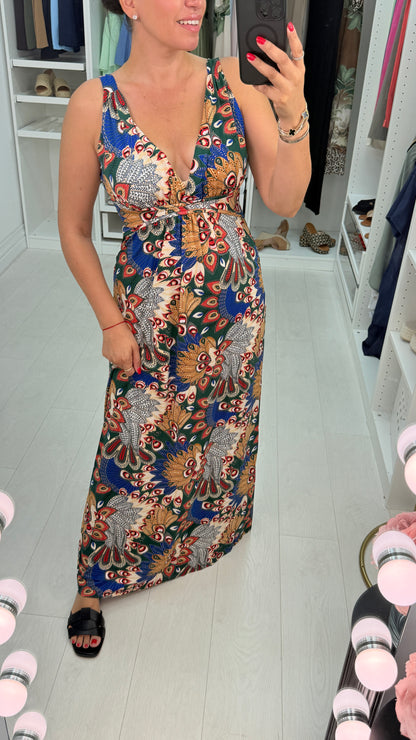 Yarelle Printed Super Stretch Slinky Maxi Dress