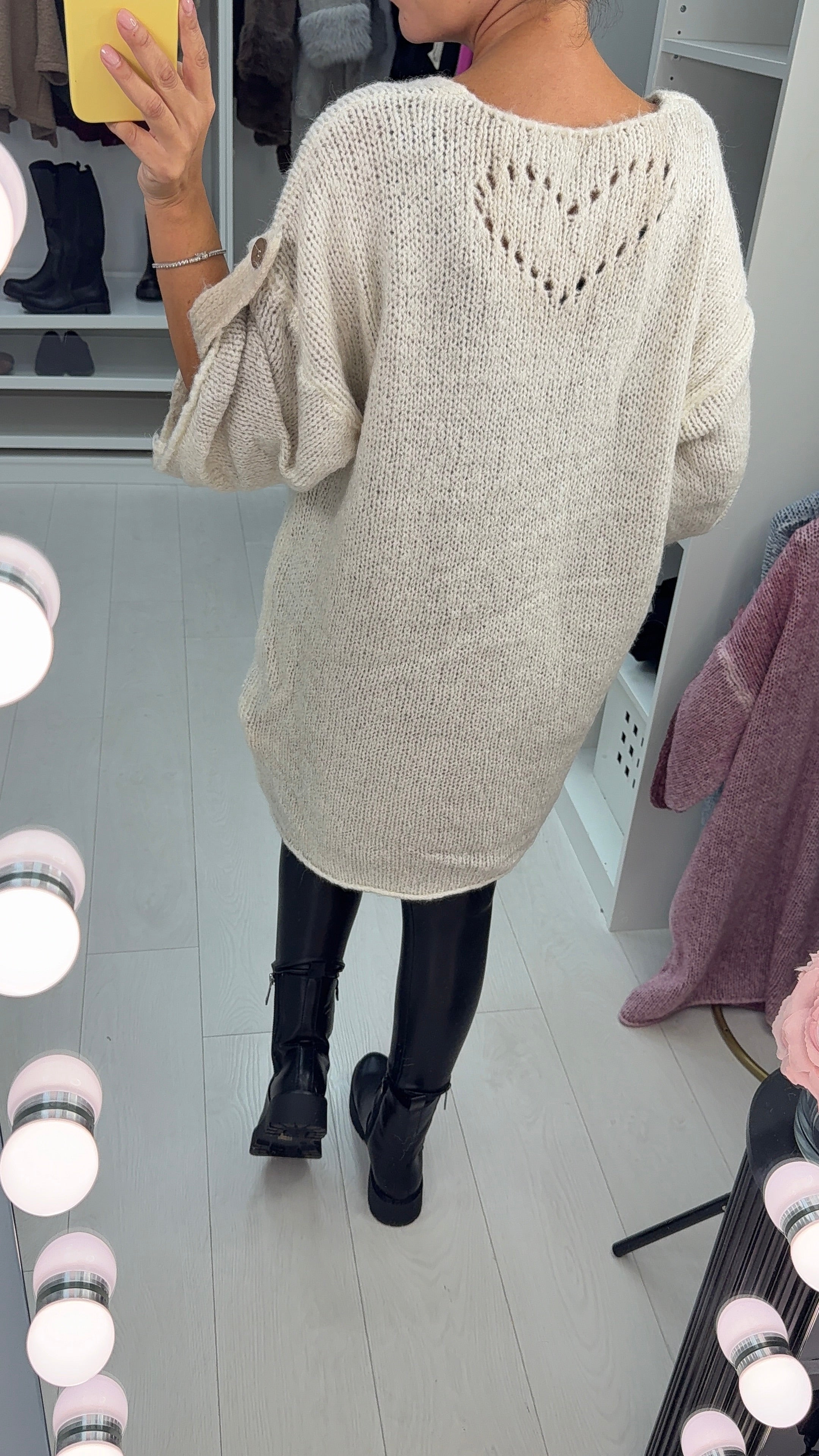 Stephie Rolled Sleeve Chunky Loose Fit Jumper