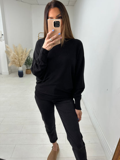 Hunter Plain Oversized Batwing Jumper