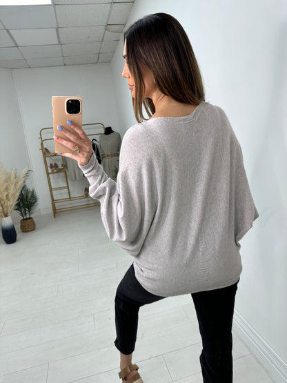Hunter Plain Oversized Batwing Jumper