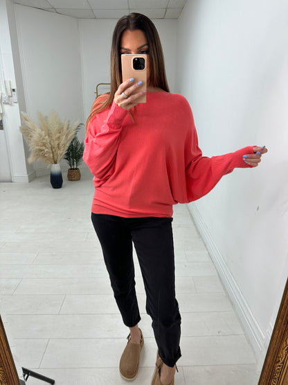 Hunter Plain Oversized Batwing Jumper