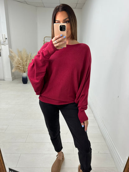 Hunter Plain Oversized Batwing Jumper