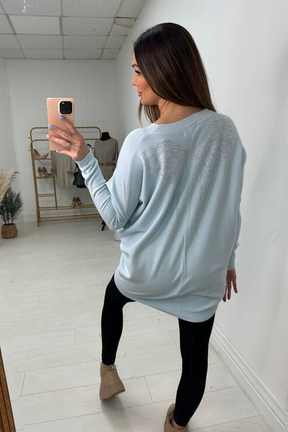 Jocelyn Diamante Angel Wing Back Detail Jumper