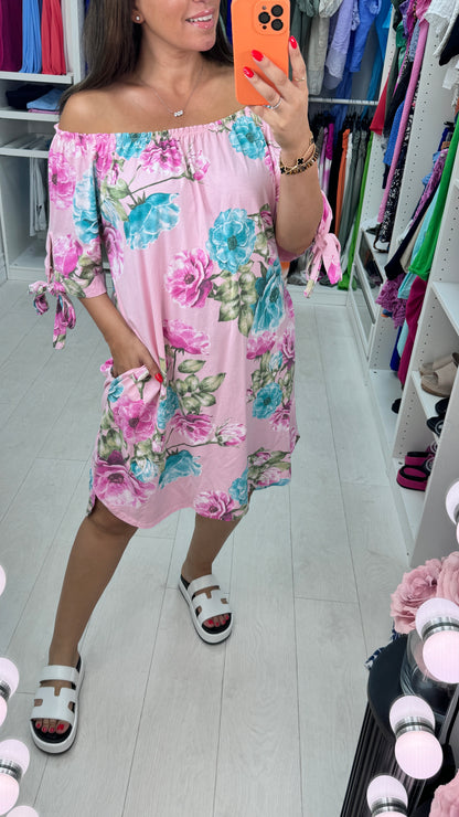 Briella Floral Bardot Dress