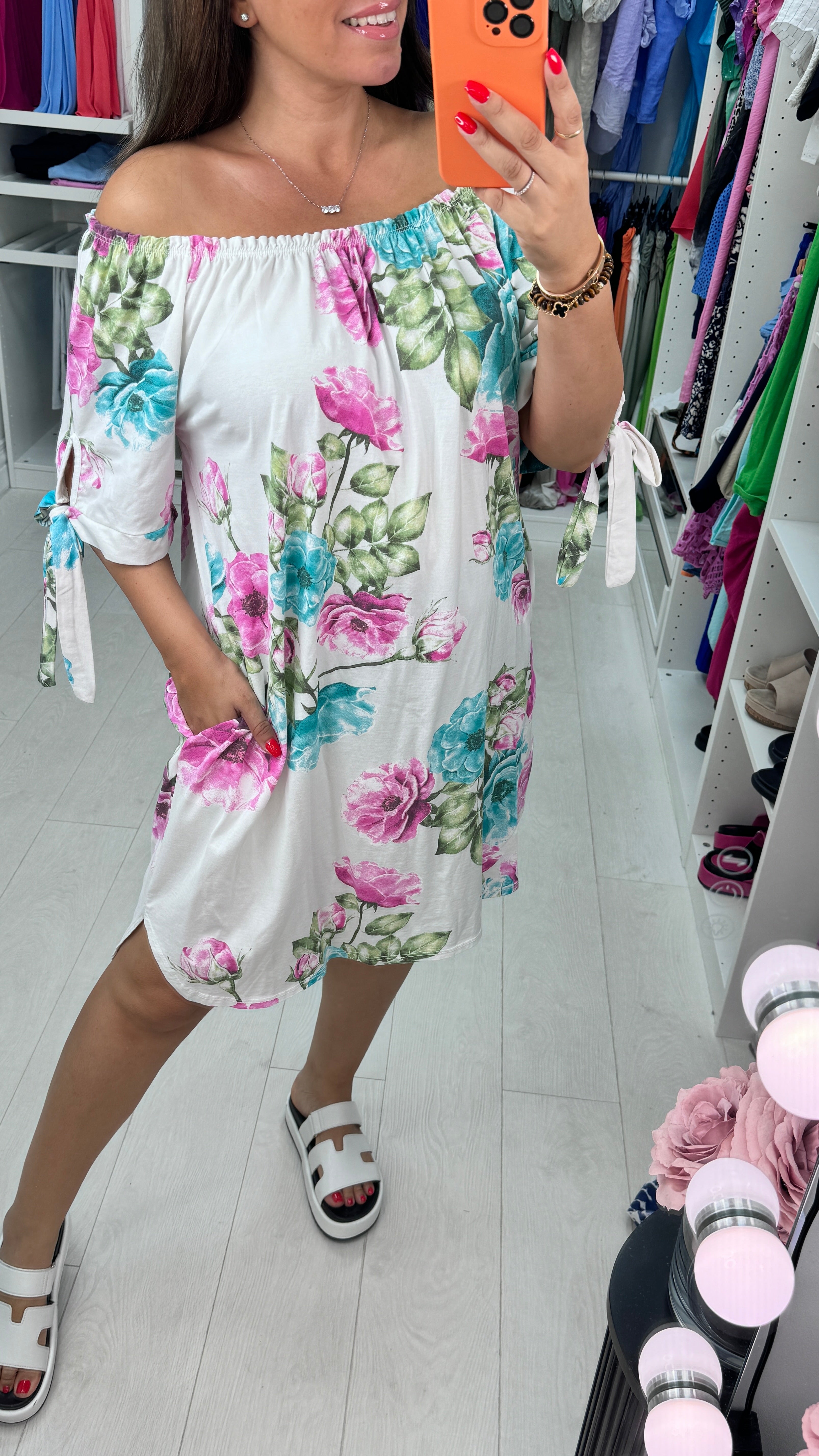 Briella Floral Bardot Dress
