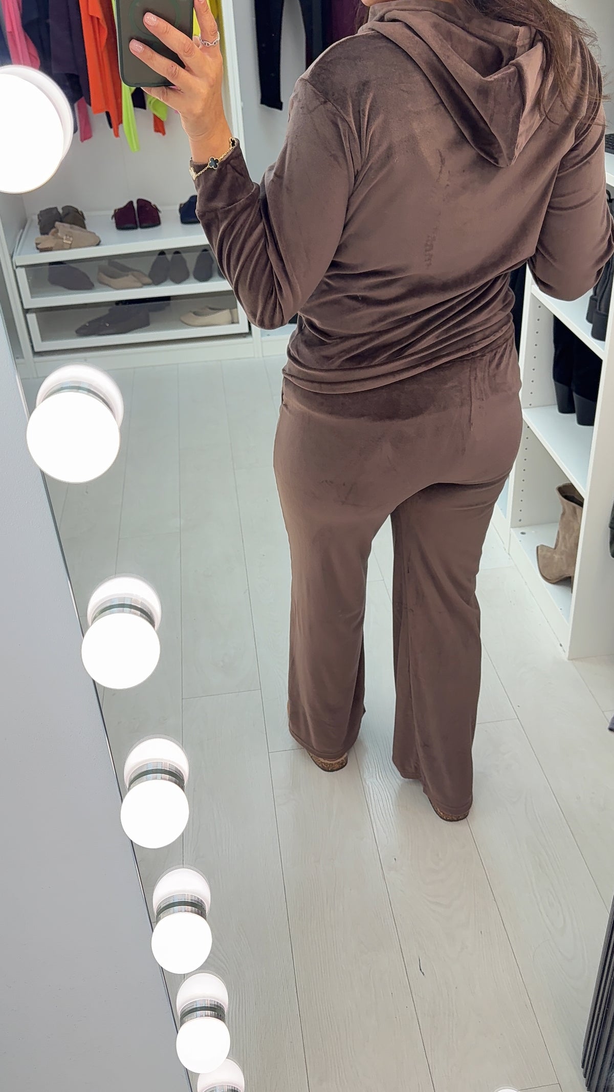 Oksana Velour Zip-Up Hoodie Loungewear Set