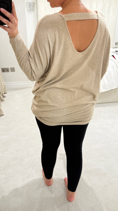 Adie Plain Longline Cut Out Back Jumper