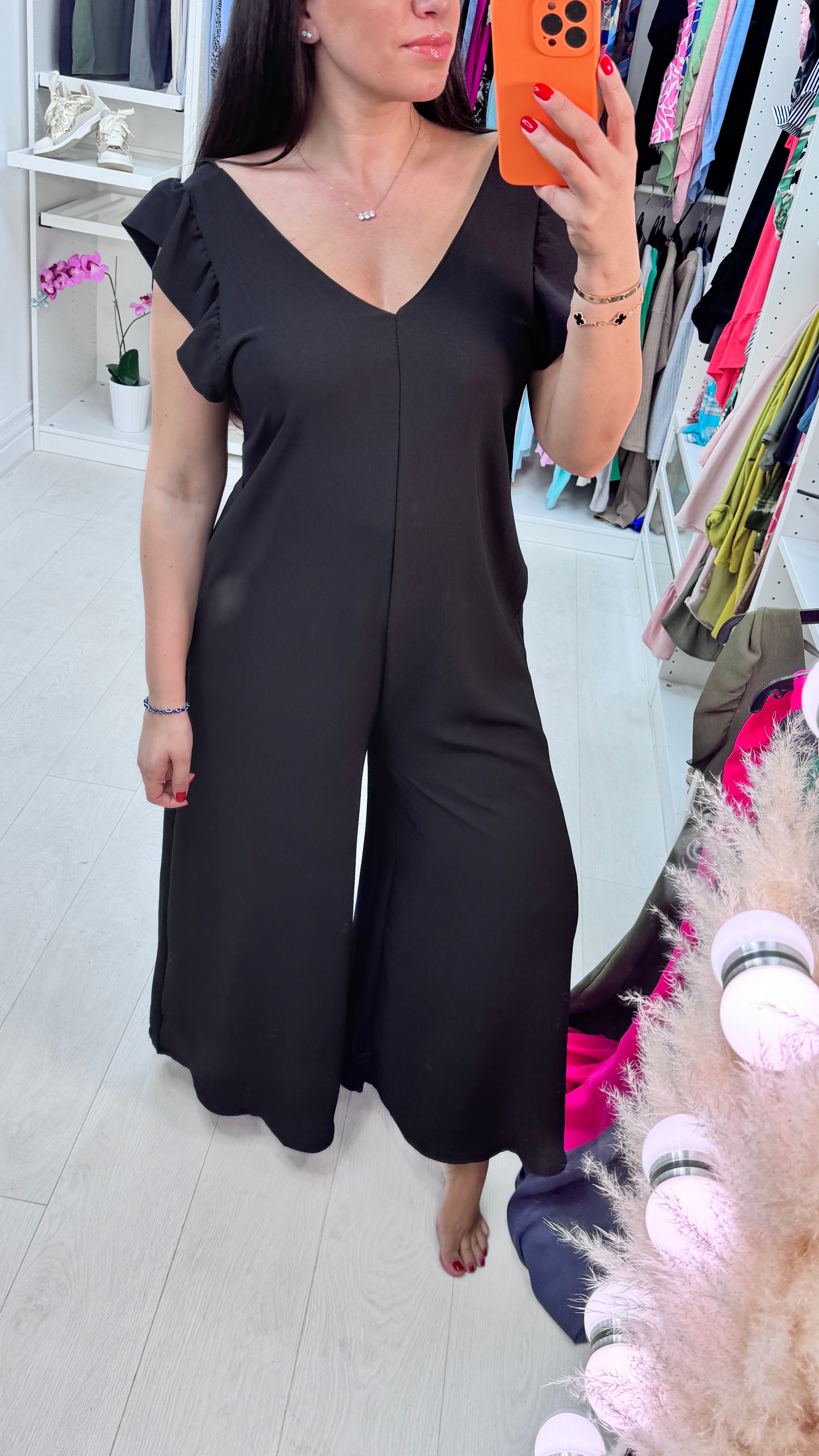 Arin Frill Sleeve Jumpsuit