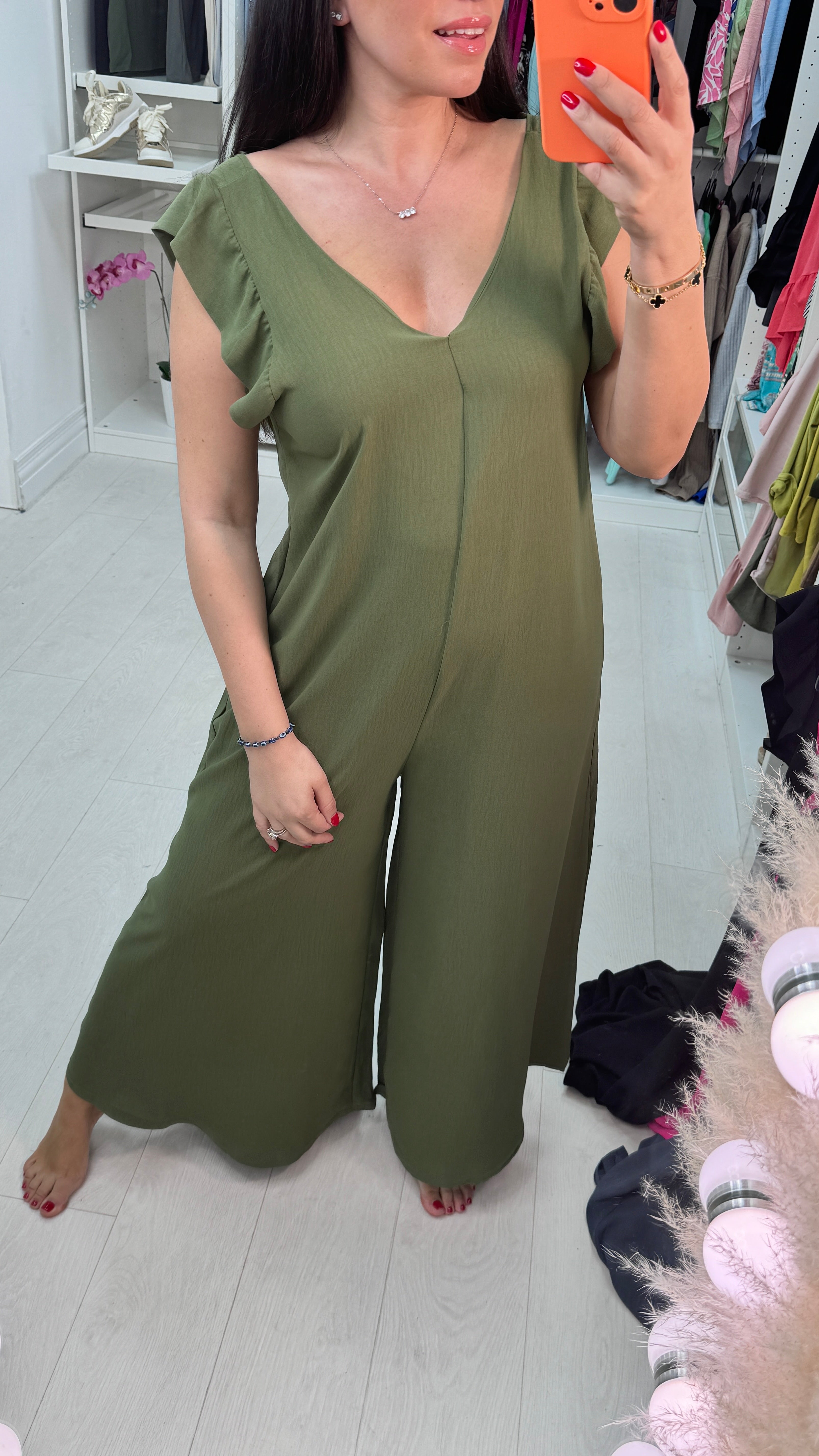 Arin Frill Sleeve Jumpsuit