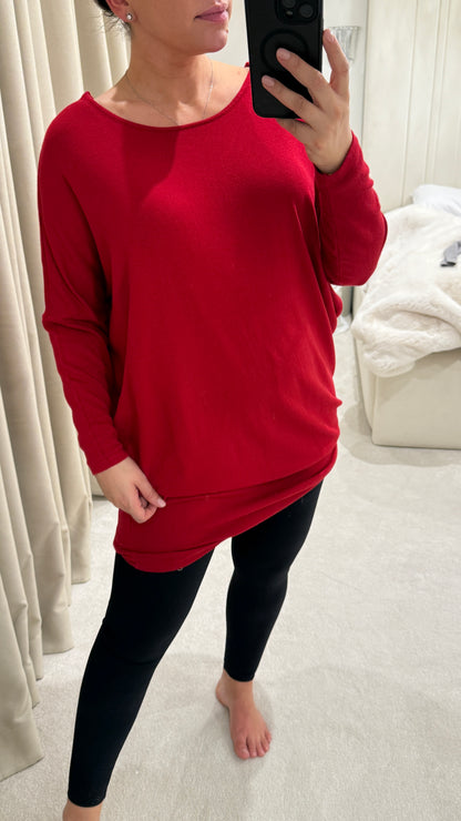 Adie Plain Longline Cut Out Back Jumper