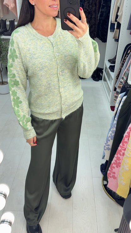 Camila Floral Sleeve Super Soft Cardigan