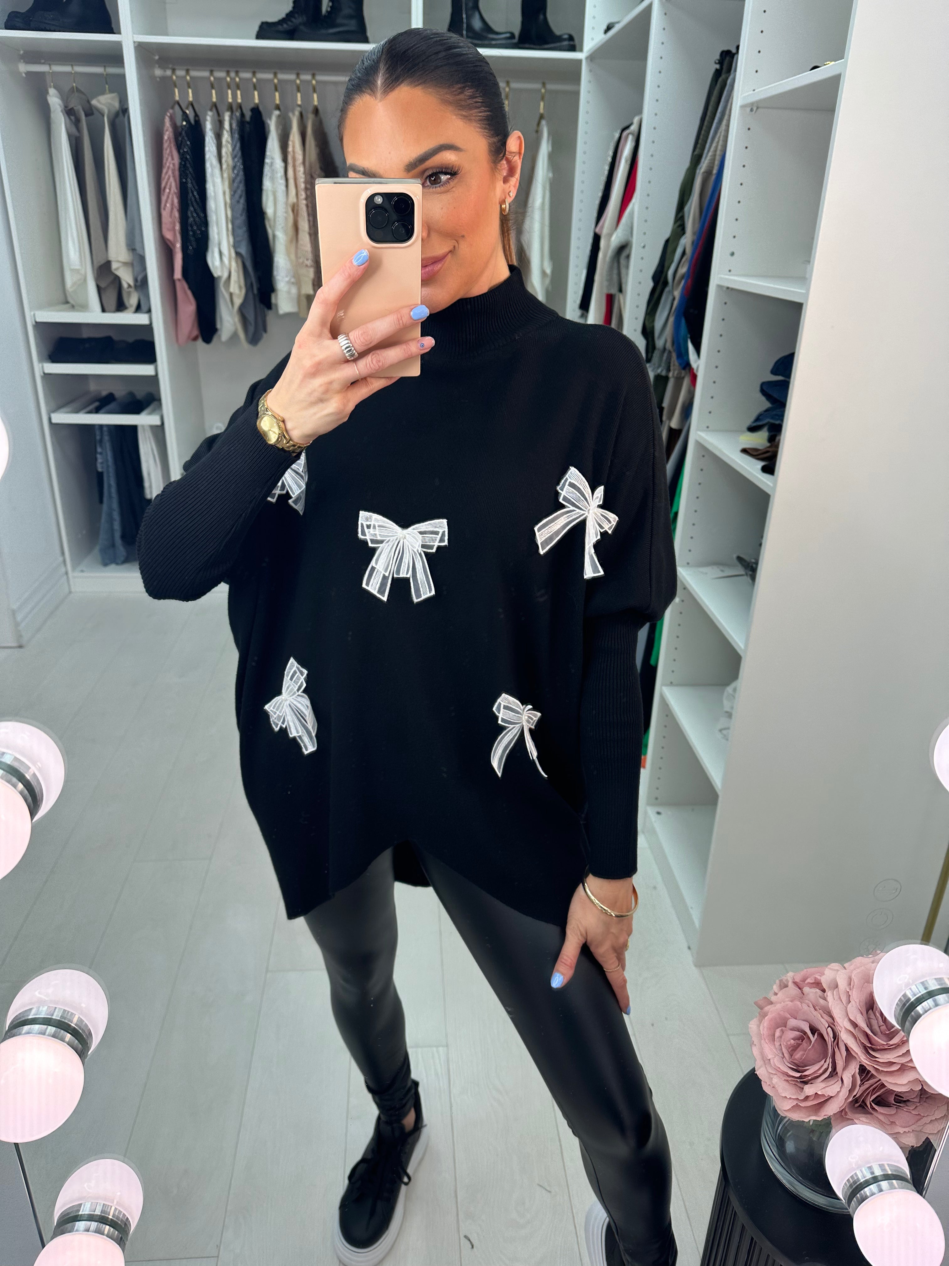 Suzanne Chiffon Bow Detail Jumper