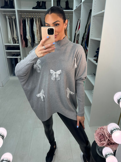 Suzanne Chiffon Bow Detail Jumper