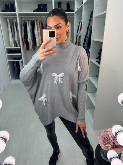 Suzanne Chiffon Bow Detail Jumper