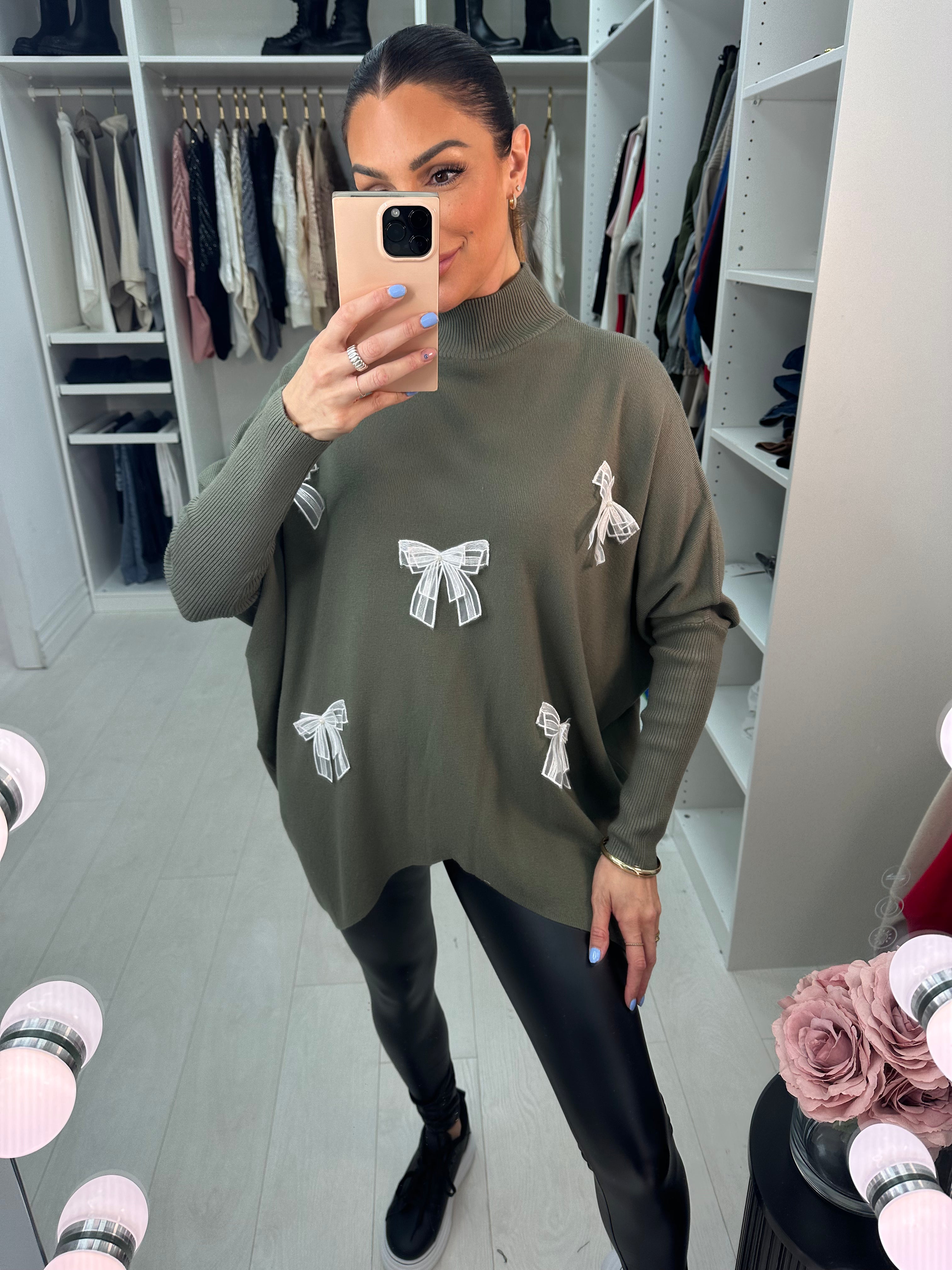 Suzanne Chiffon Bow Detail Jumper