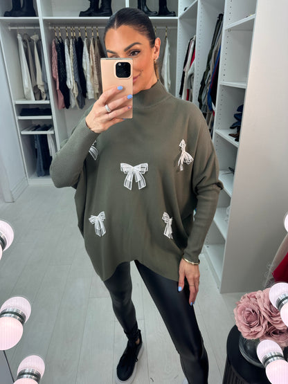 Suzanne Chiffon Bow Detail Jumper