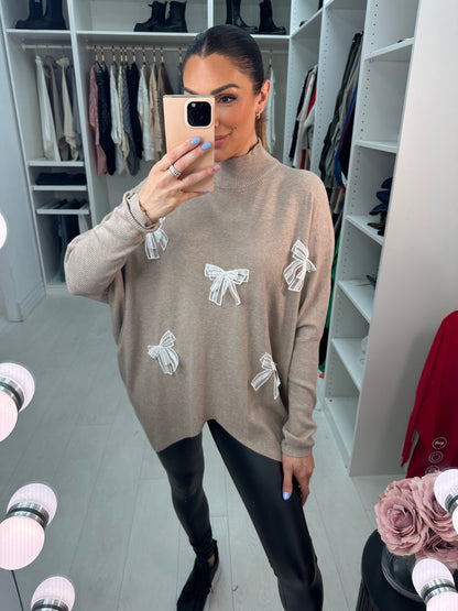 Suzanne Chiffon Bow Detail Jumper