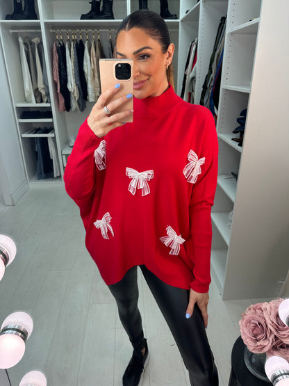 Suzanne Chiffon Bow Detail Jumper