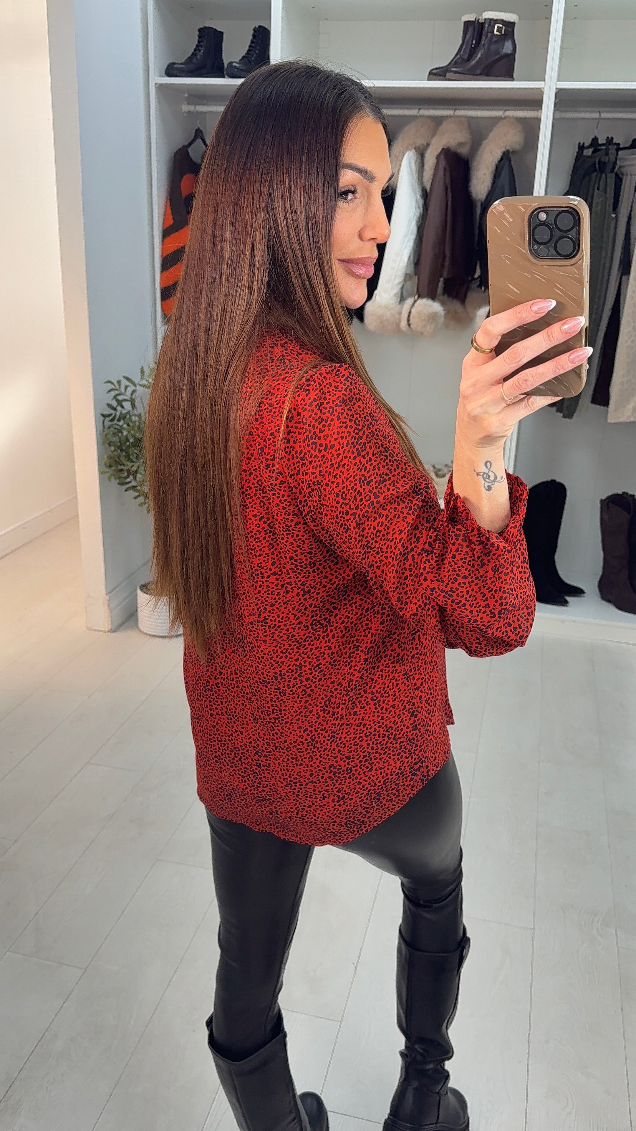 Jessica Cheetah Print Pussybow Blouse