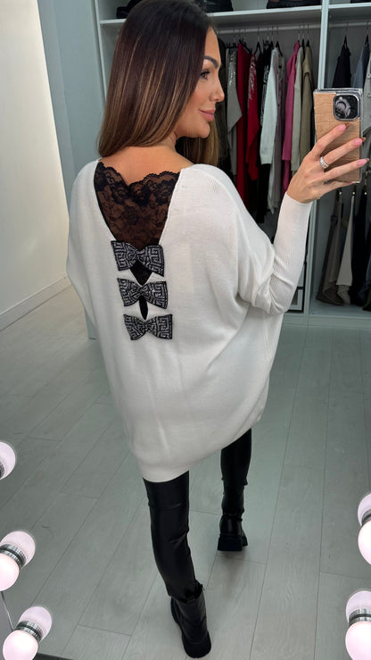 Zain Panel Lace Back Detail Jumper