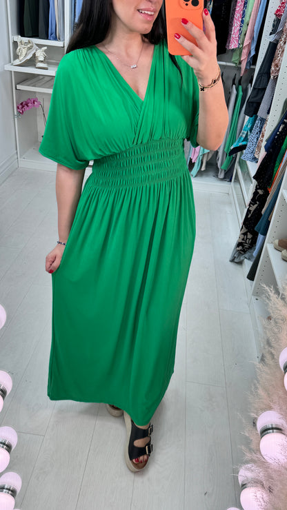 Ileyna Plain Elasticated Waist Maxi Dress