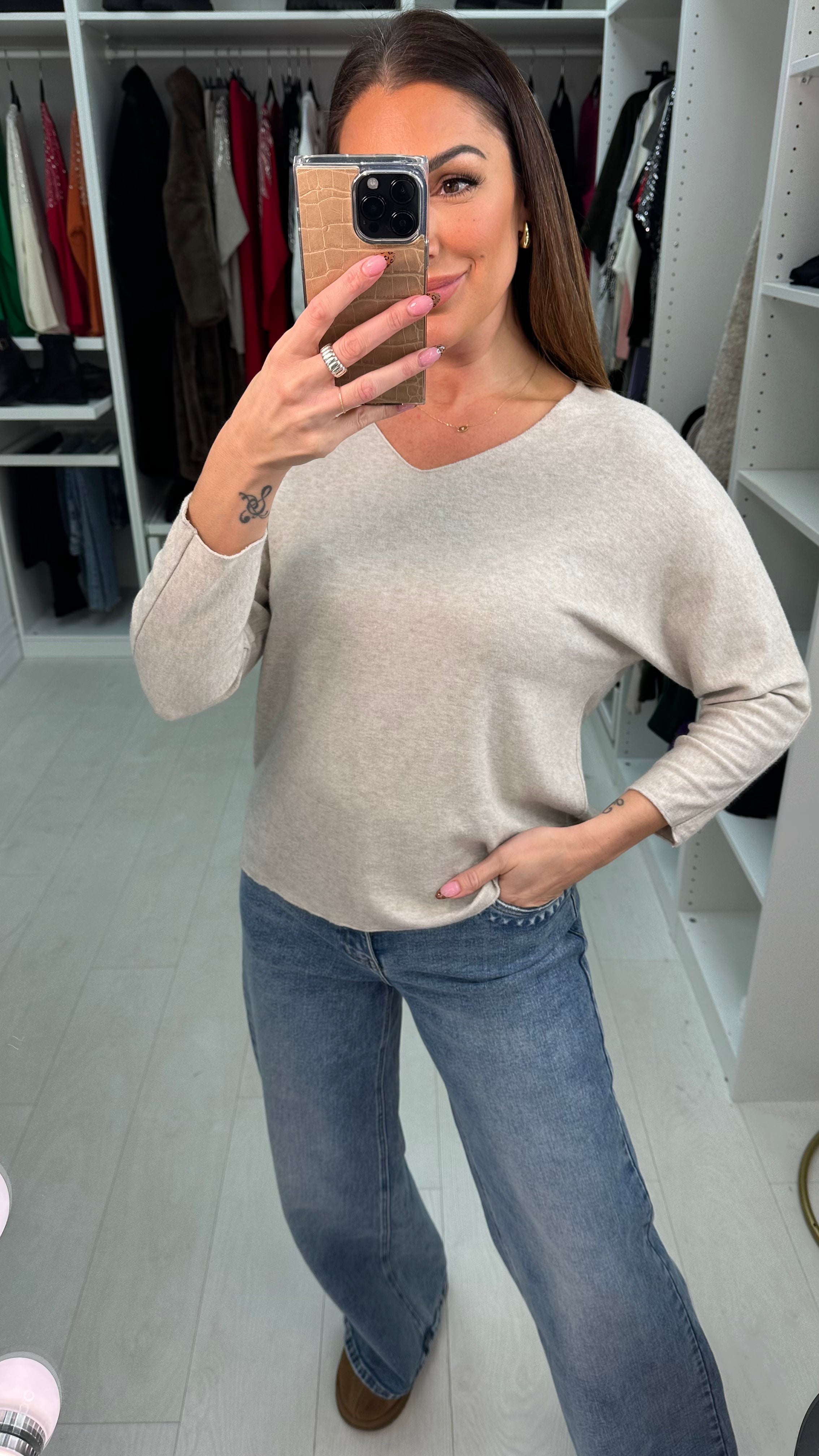 Tansey Super Soft Plain Knit Jumper