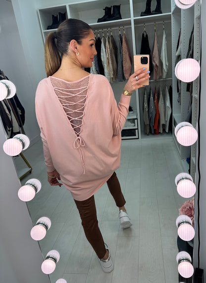 Sorai Diamante Cross Back Detail Jumper