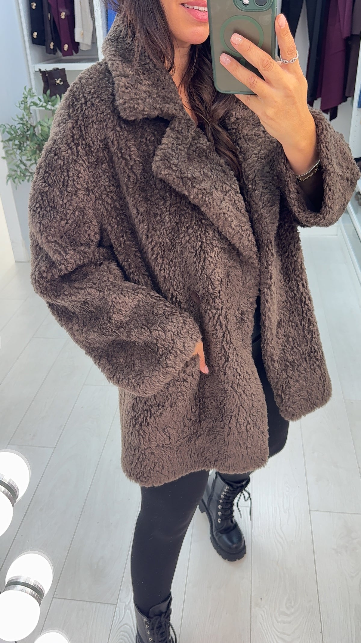 Soraya Plain Teddy Coat