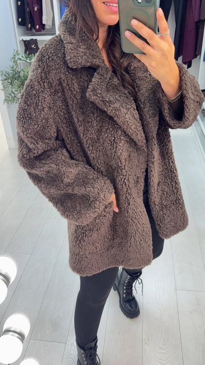 Soraya Plain Teddy Coat
