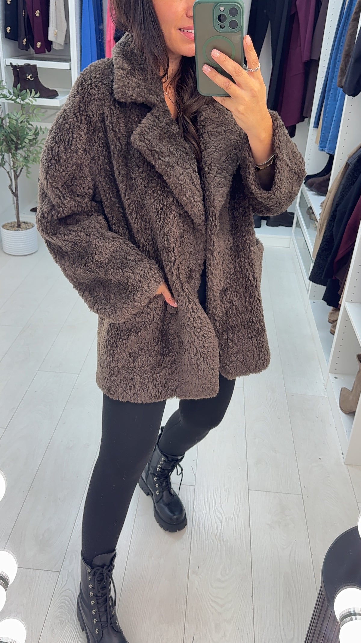 Soraya Plain Teddy Coat