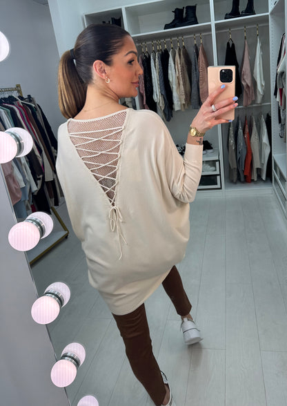 Sorai Diamante Cross Back Detail Jumper