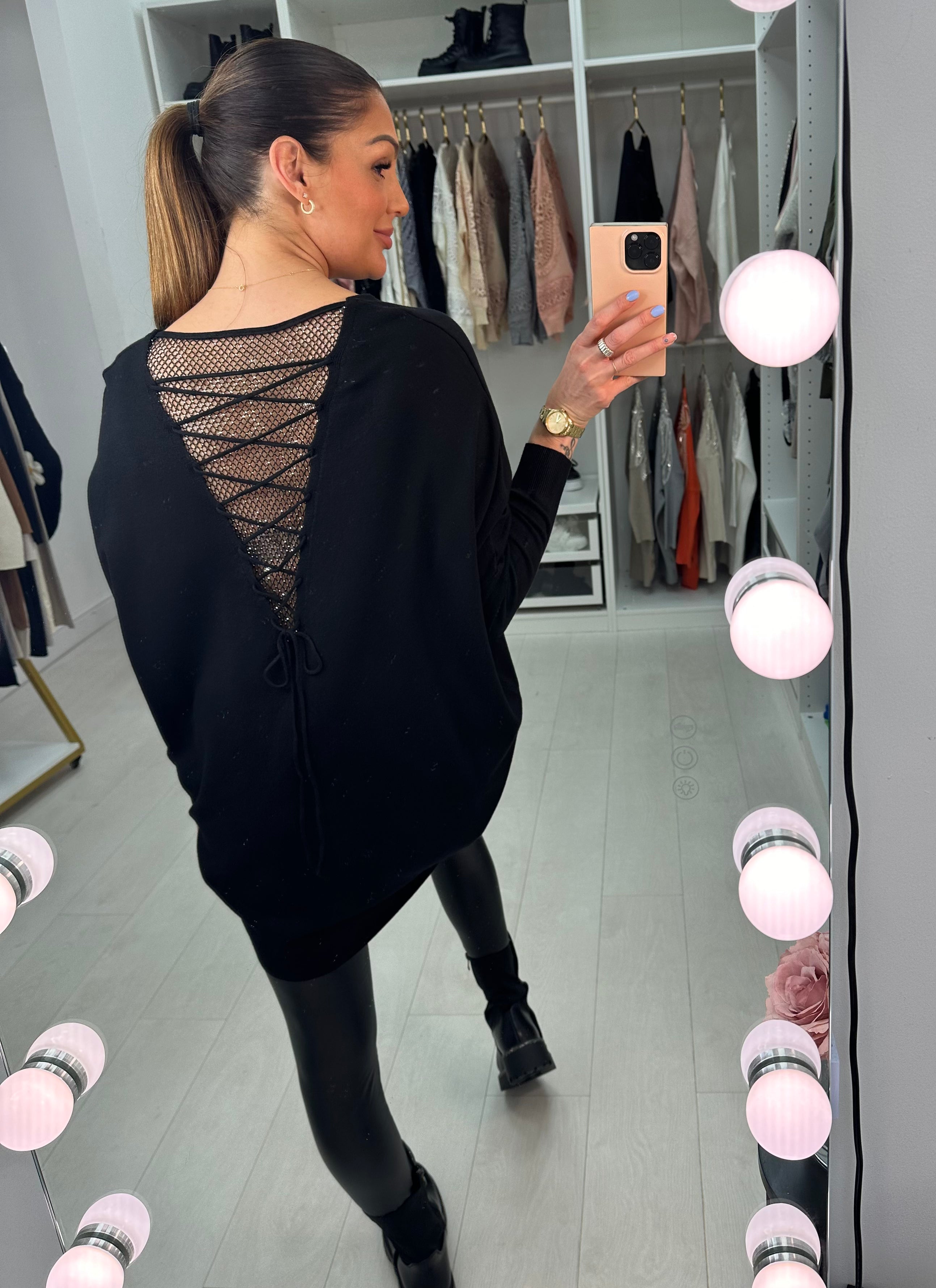 Sorai Diamante Cross Back Detail Jumper