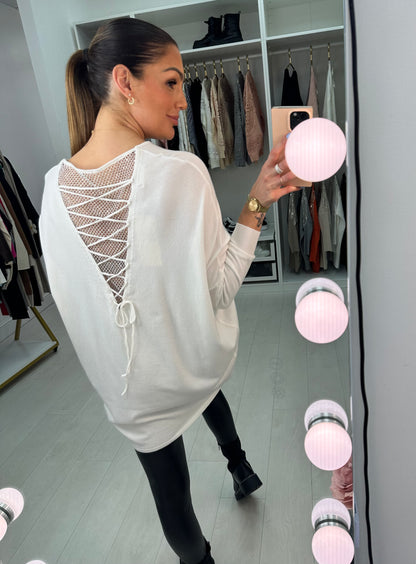 Sorai Diamante Cross Back Detail Jumper