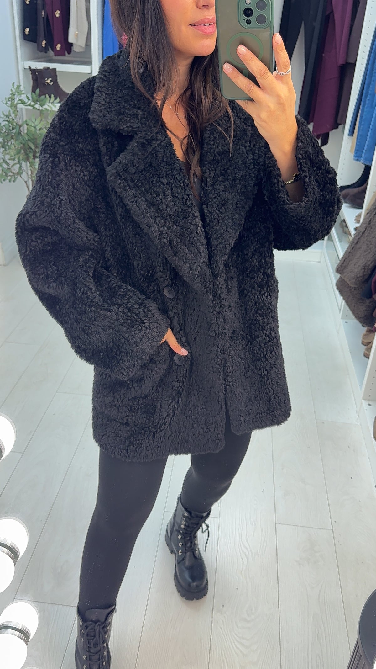 Soraya Plain Teddy Coat