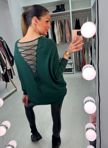 Sorai Diamante Cross Back Detail Jumper