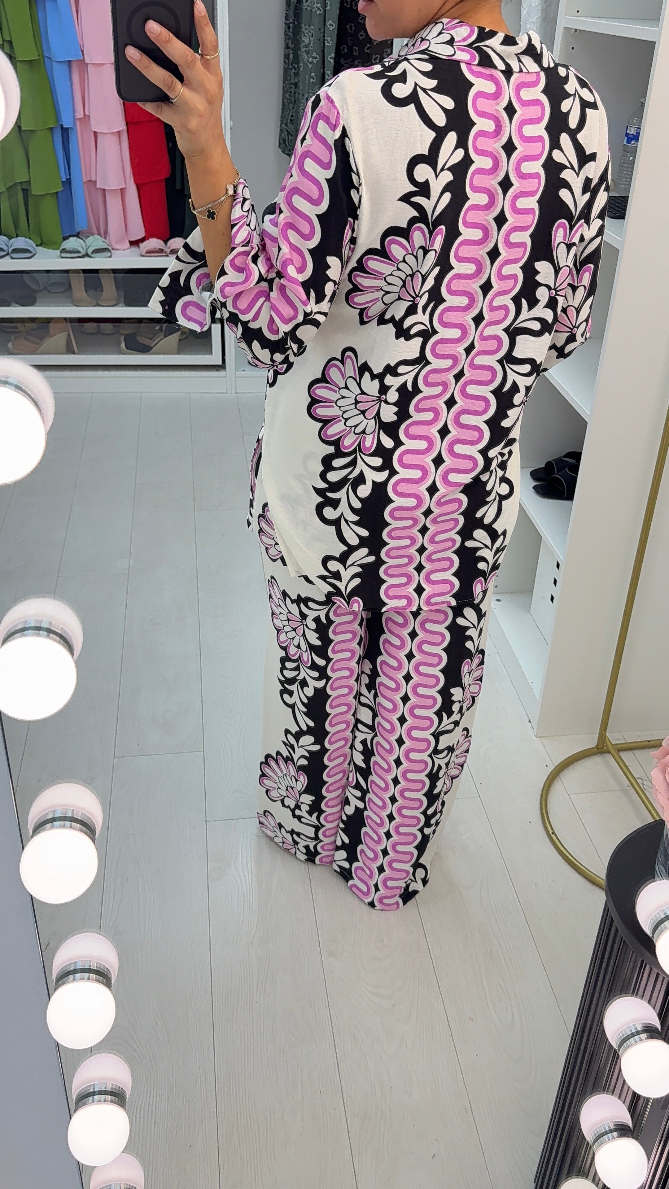 Phillis Abstract Print Shirt Co-Ord Set