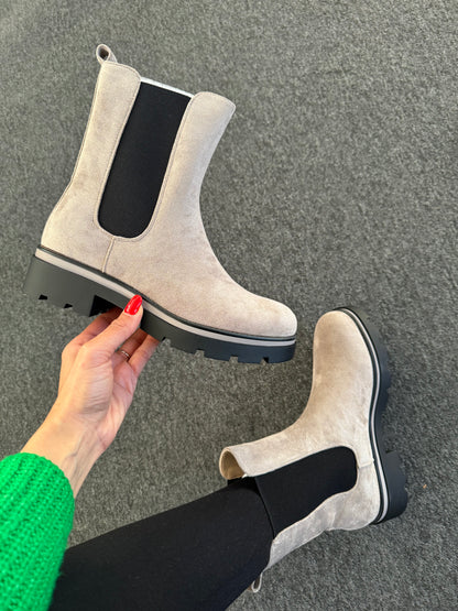 Annika Faux Suede Calf Boots