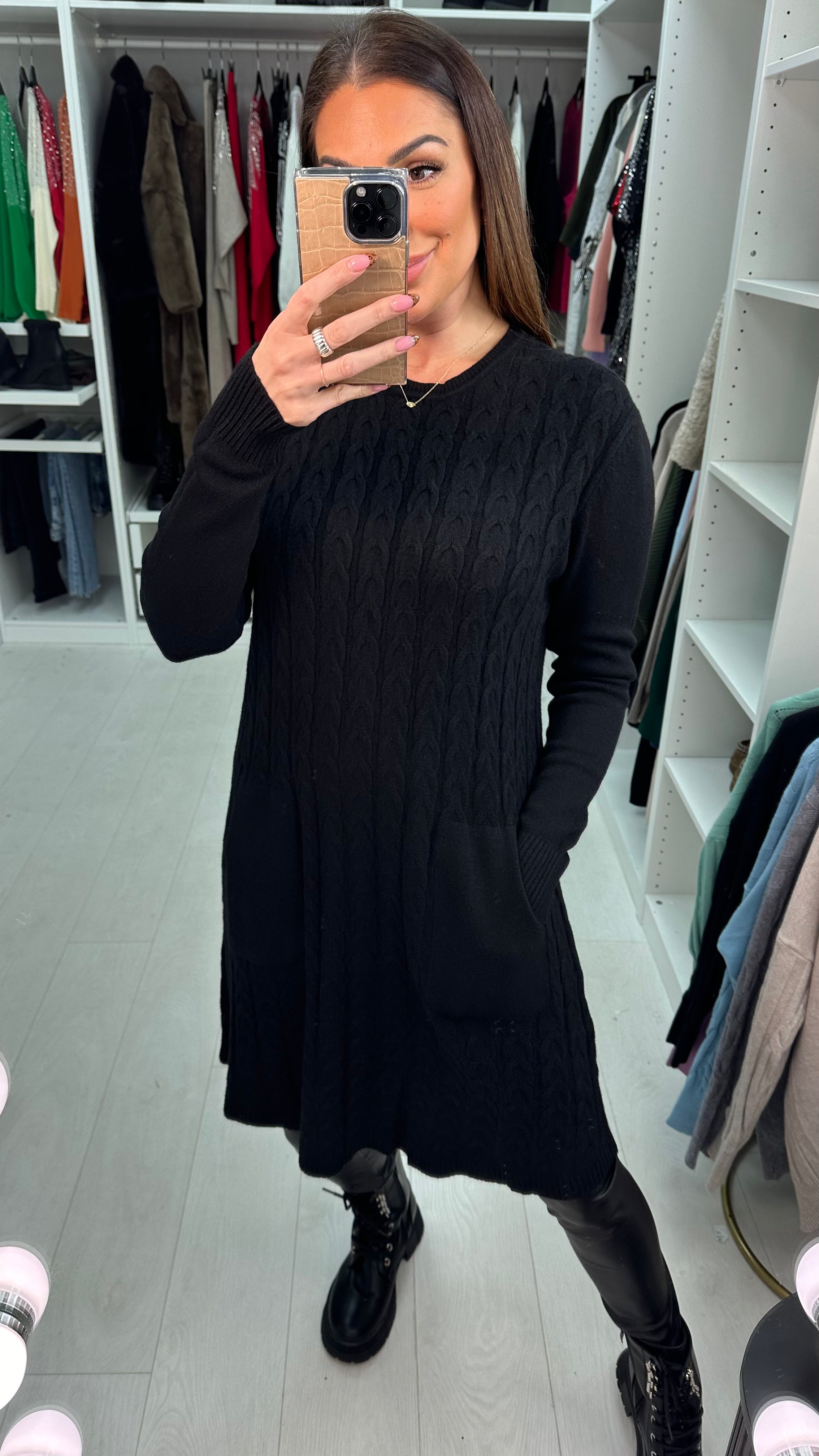 Essence Cable Knit Jumper Dress