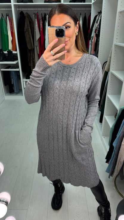 Essence Cable Knit Jumper Dress
