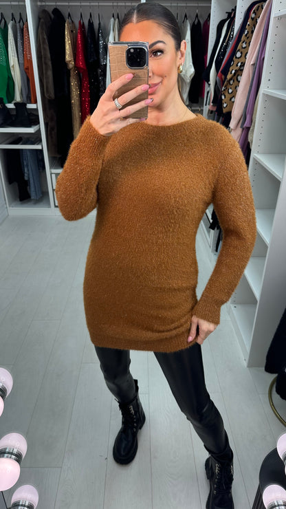 Alara Plain Fluffy Lurex Jumper