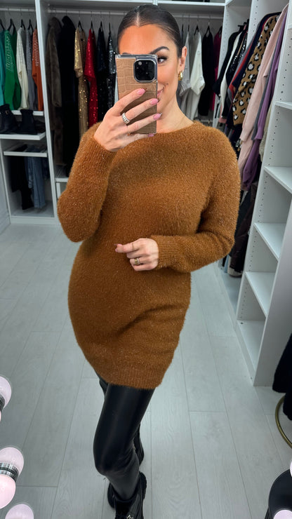 Alara Plain Fluffy Lurex Jumper
