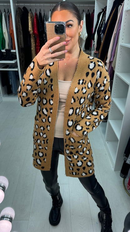 Malvin Leopard Print Soft Knit Cardigan