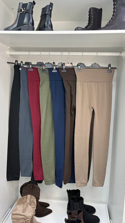 Lisette Textured Waistband Thermal Leggings