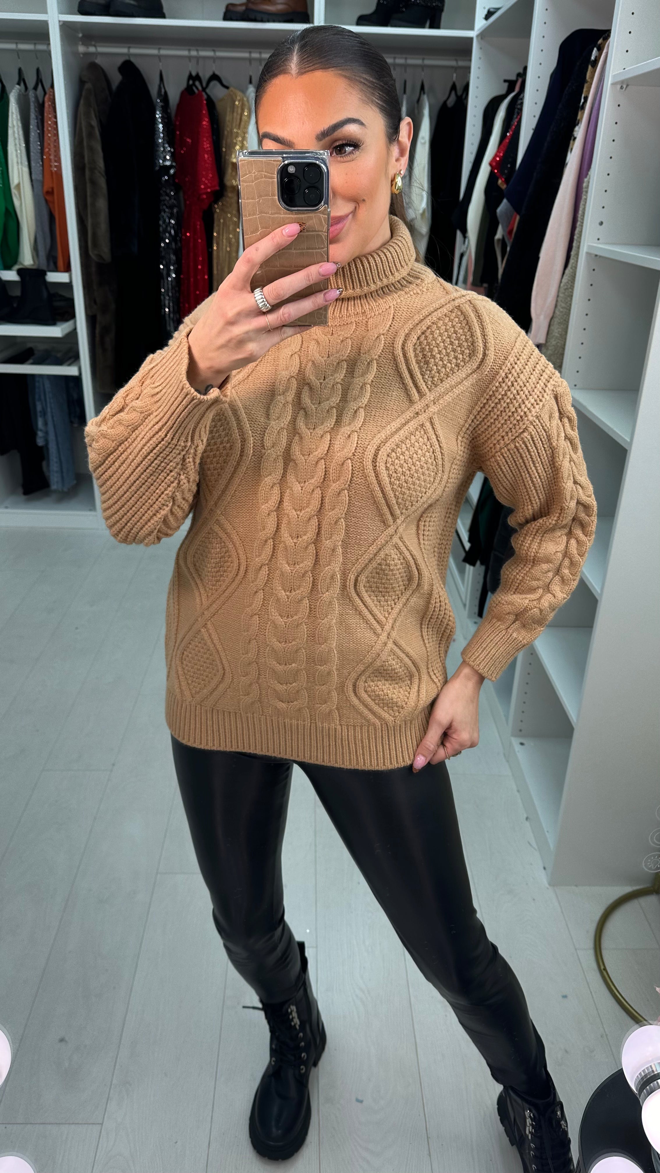 Emaline Crochet Detail Knit Jumper