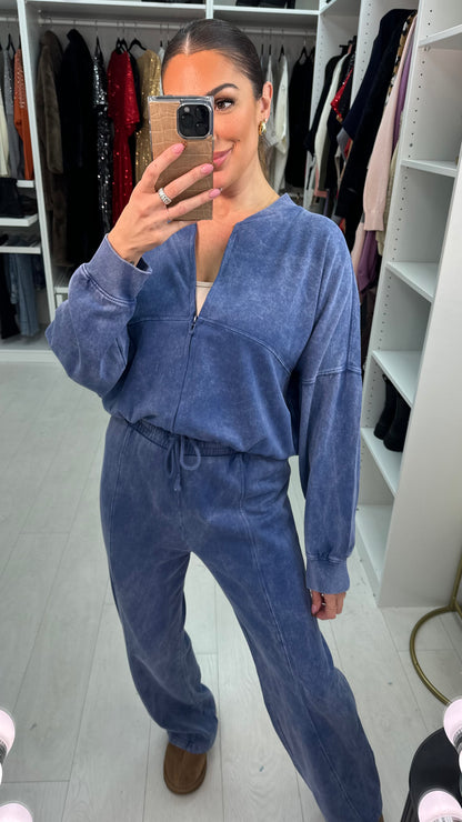 Juliet Acid Wash Sweatshirt Co-Ord Set