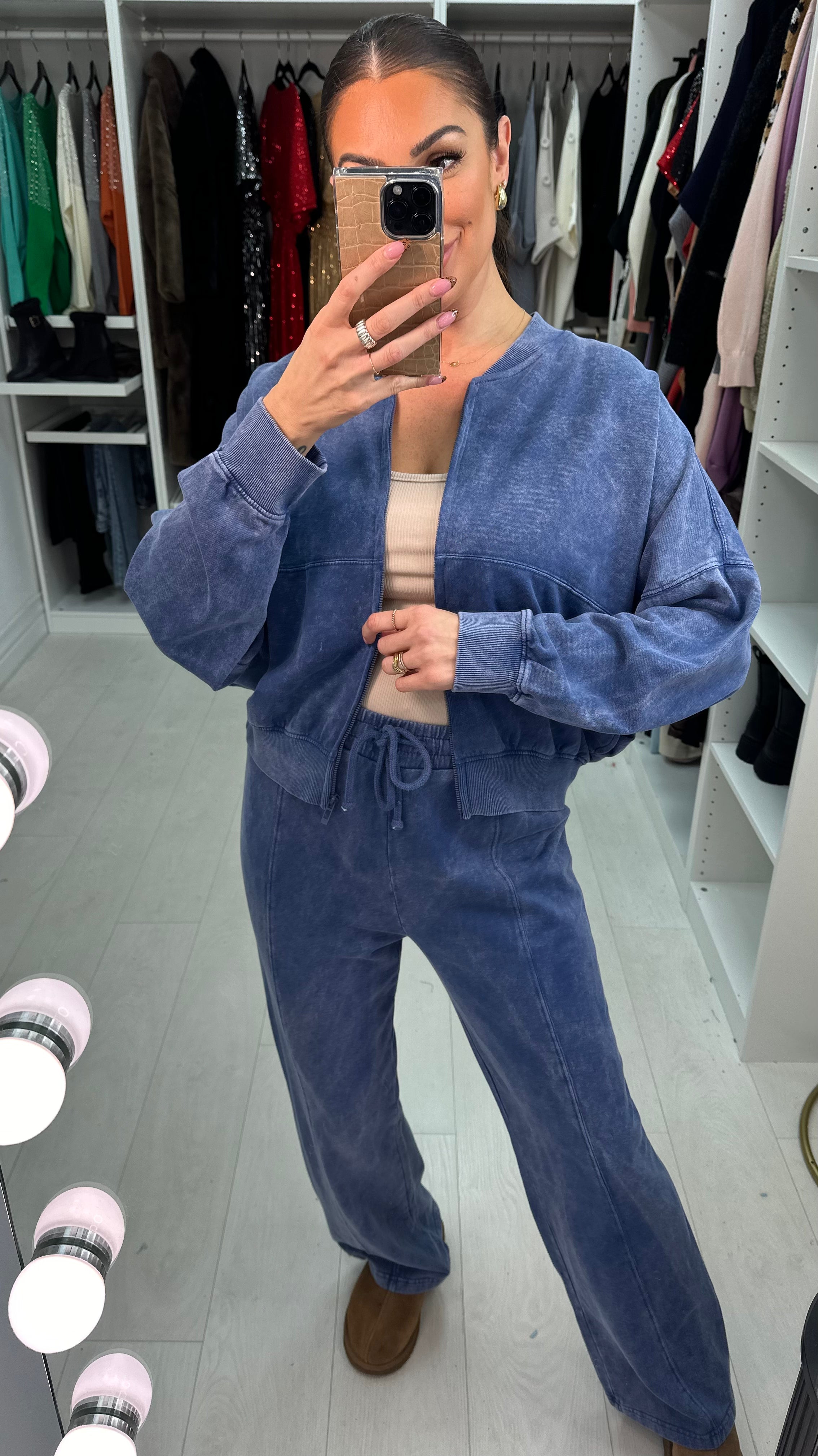 Juliet Acid Wash Sweatshirt Co-Ord Set