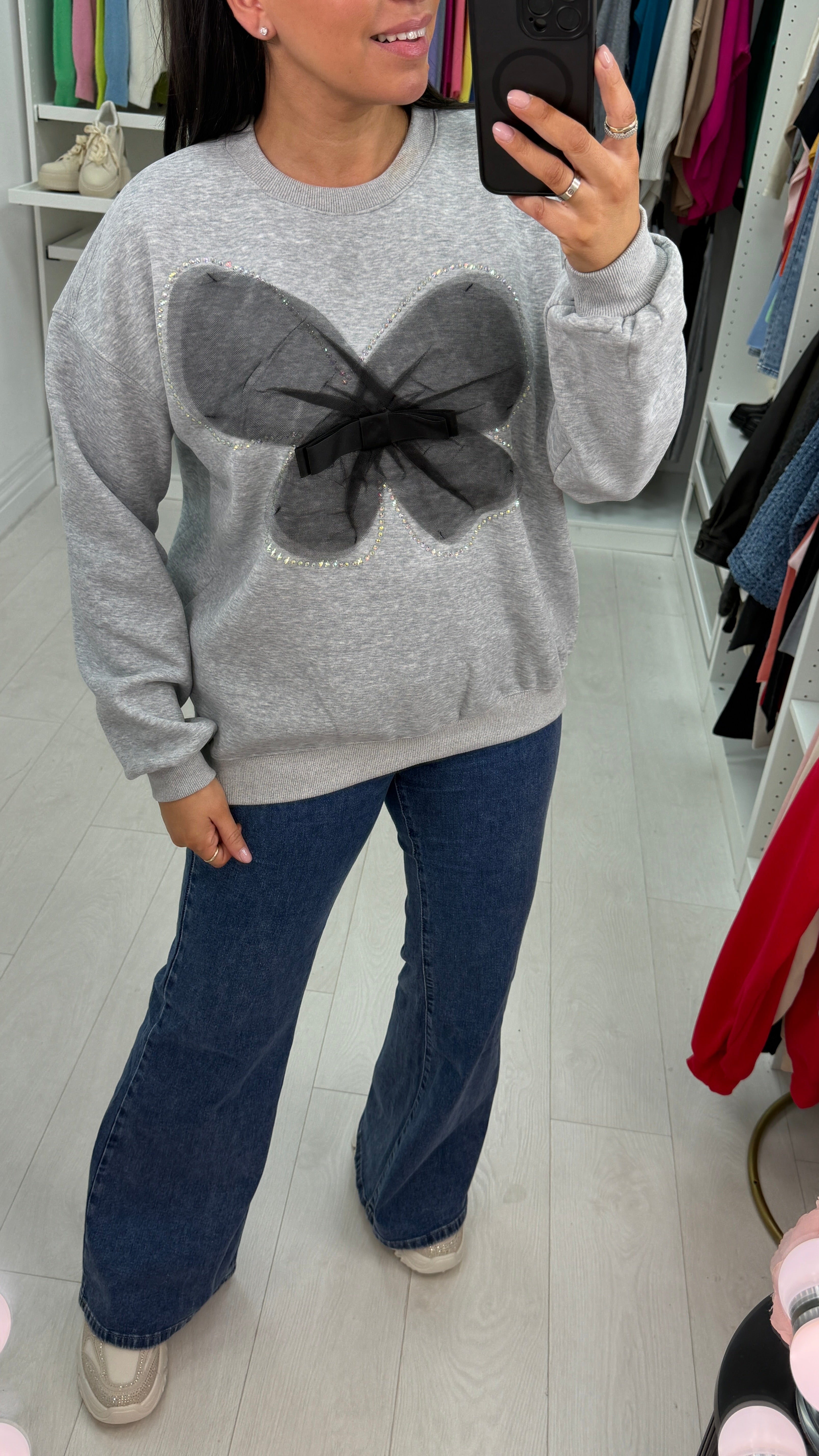 Madelyn Detailed Bow Crew neck Jumper