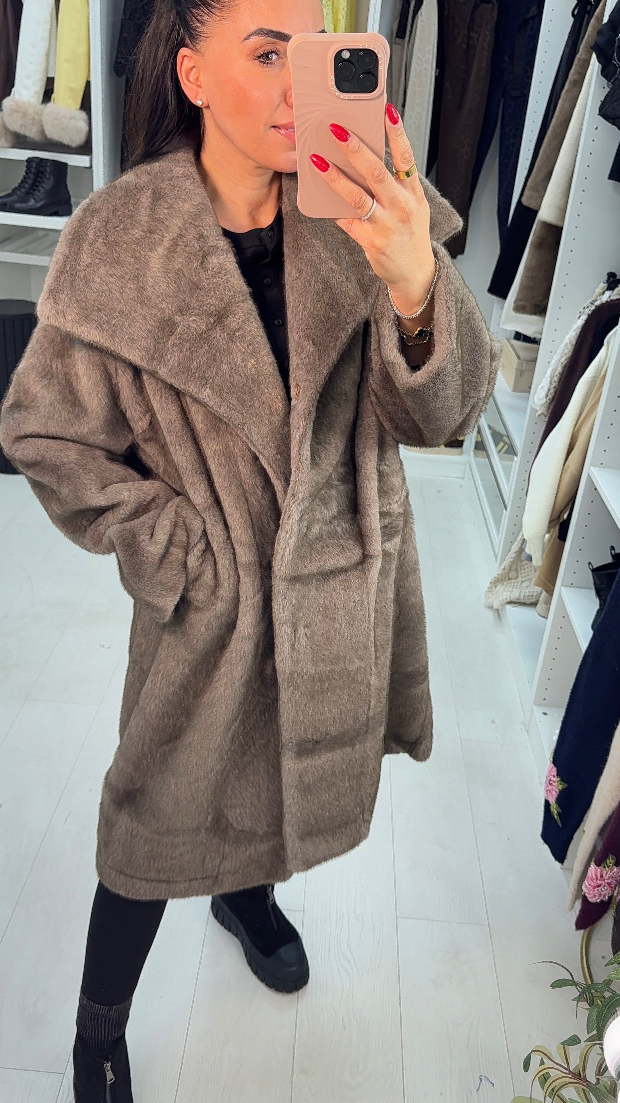 Maribella Faux Fur Oversized Coat