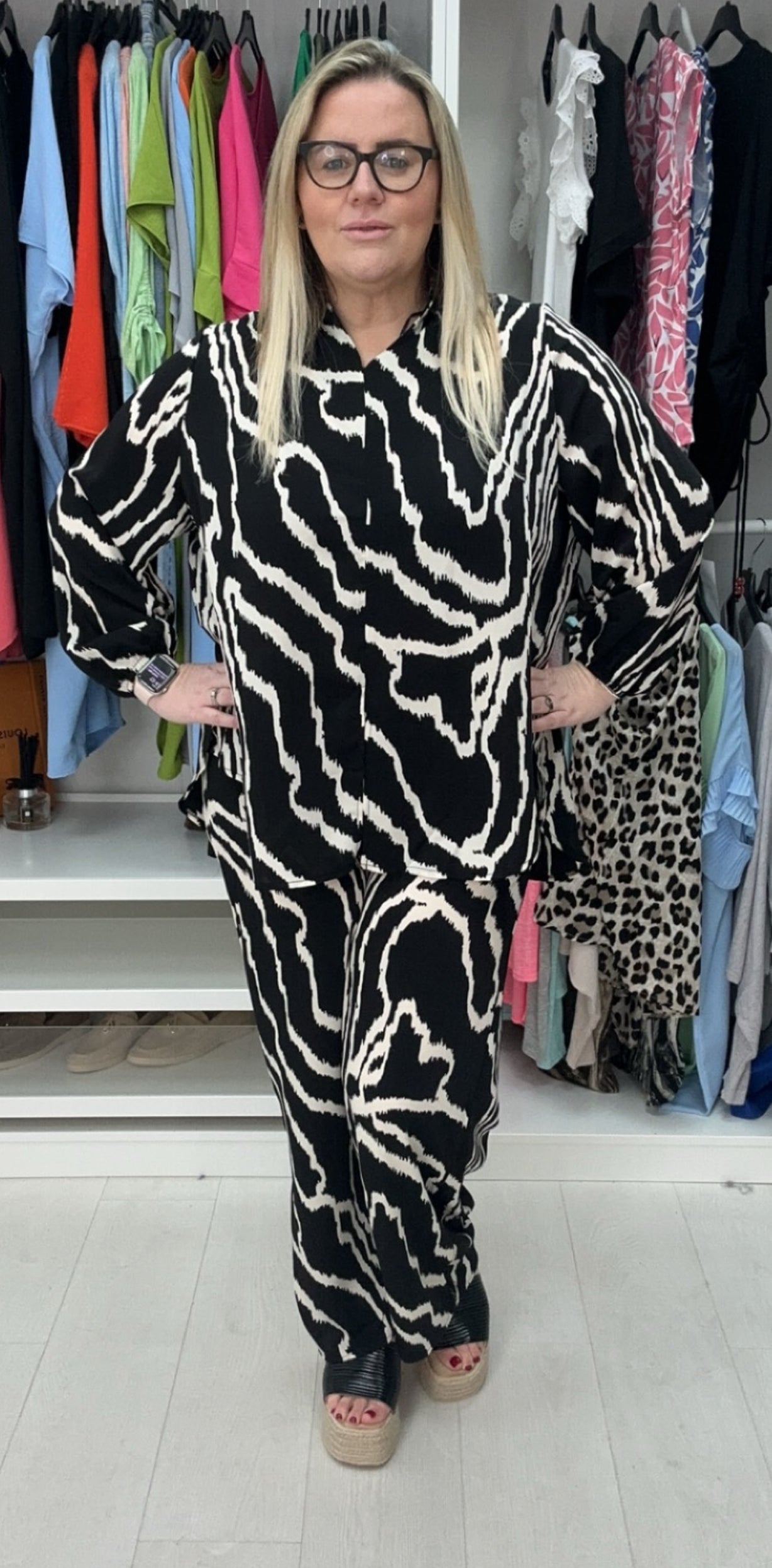 Jelly Abstract Blouse & Trouser Co-Ord