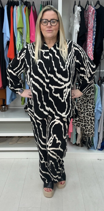 Jelly Abstract Blouse & Trouser Co-Ord